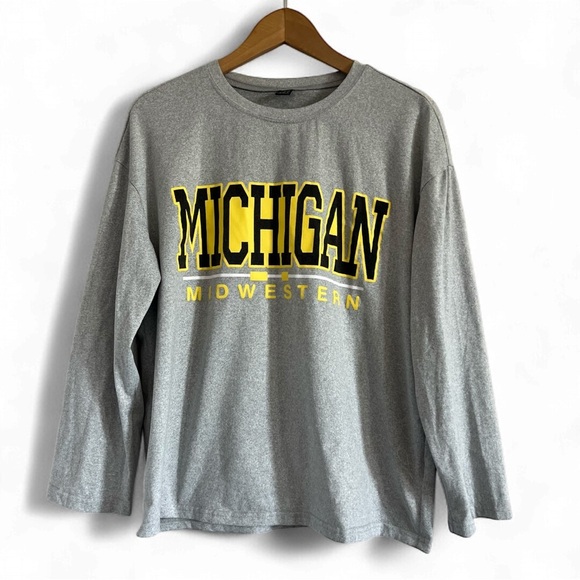 SHEIN Gray Michigan Sweatshirt - Picture 1 of 2